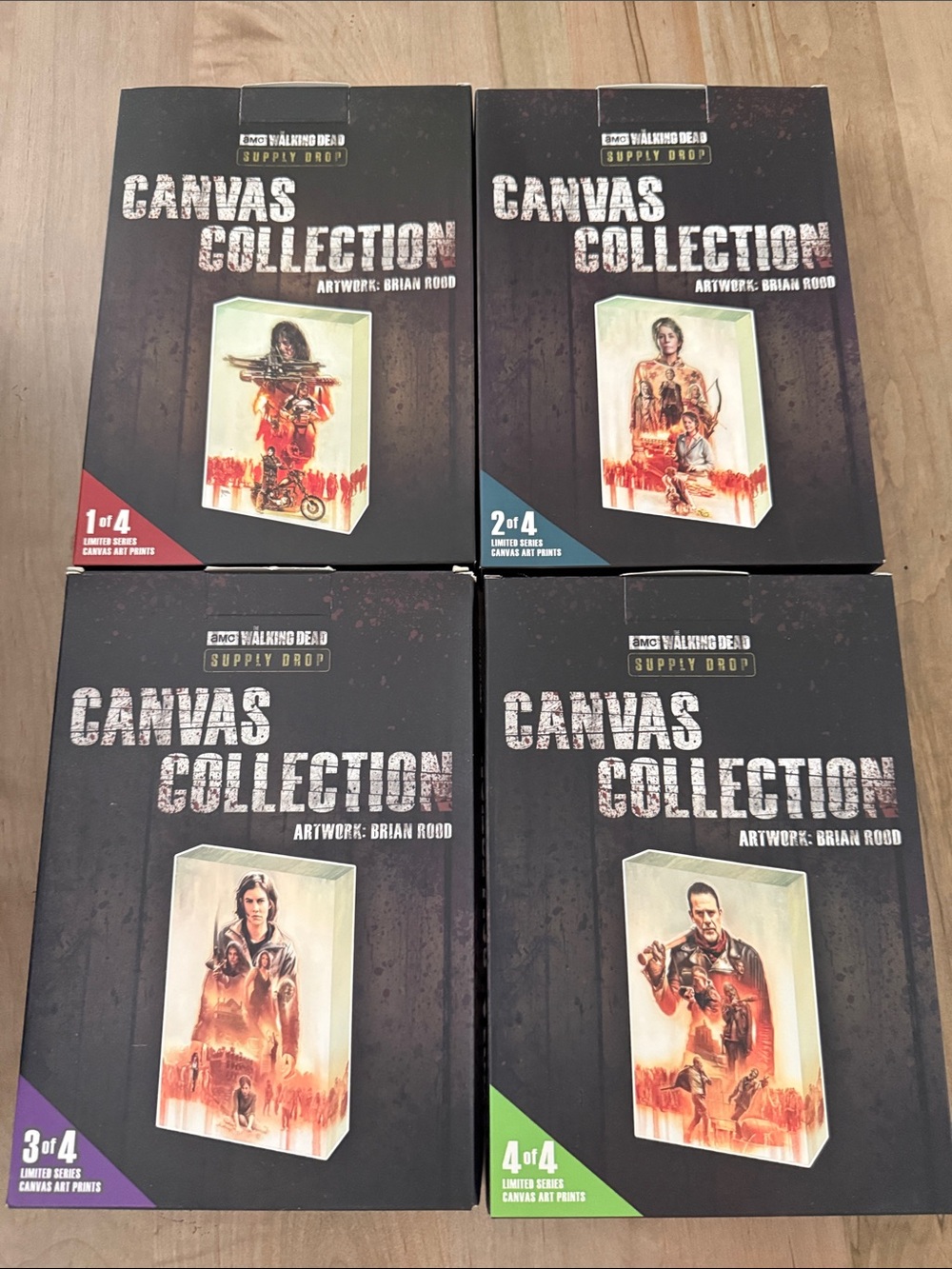The Walking Dead Canvas Collection - Black Cover Art Prints (Set)